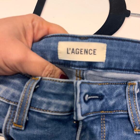 L'Agence Blue High Rise Margot Skinny Jeans Size 28 - Picture 4 of 10